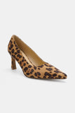 Beast Fashion Faux Suede Leopard Point Toe Pumps - Trendsi