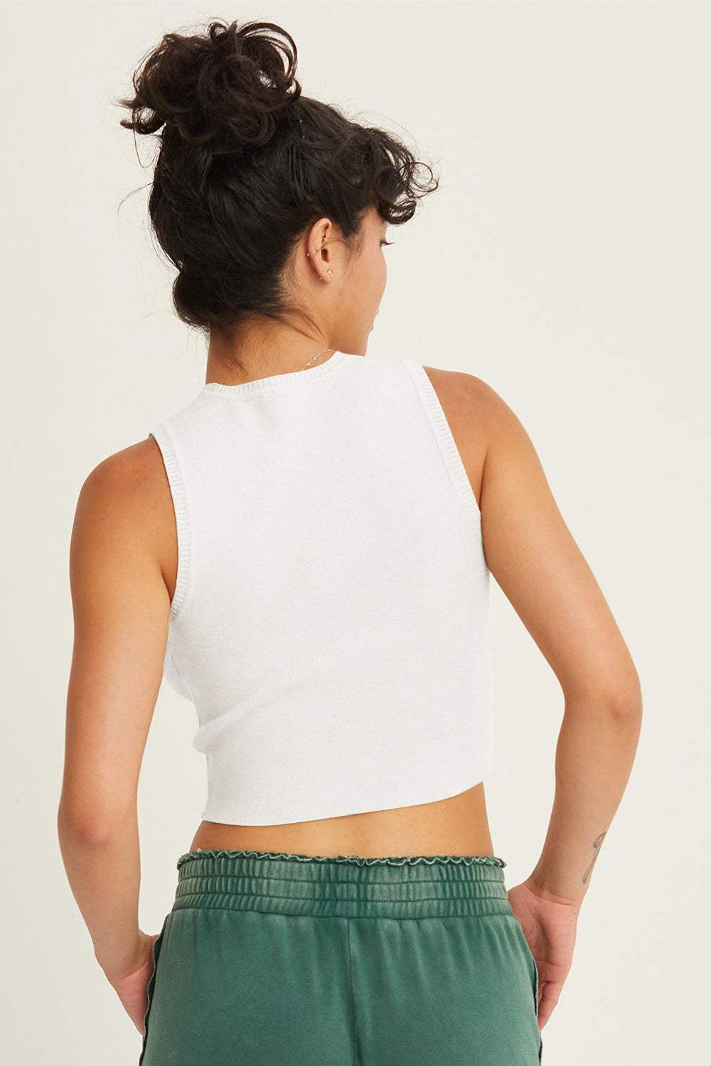 HYFVE Ribbed Knit Cropped Tank - Trendsi - Flyclothing LLC