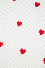 Heart Round Neck Long Sleeve Sweater - Trendsi