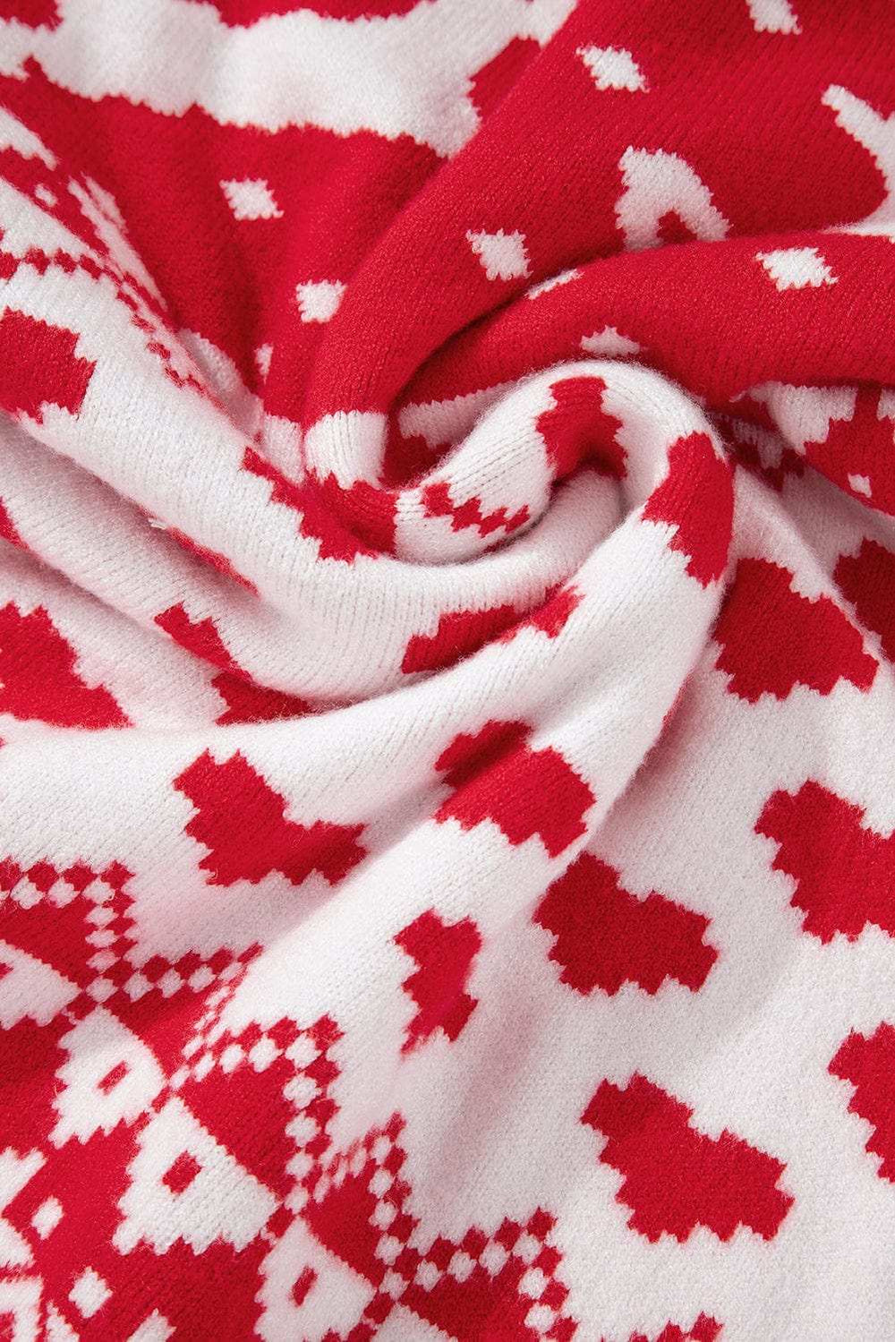 Christmas Element Turtleneck Long Sleeve Sweater - Trendsi - Flyclothing LLC