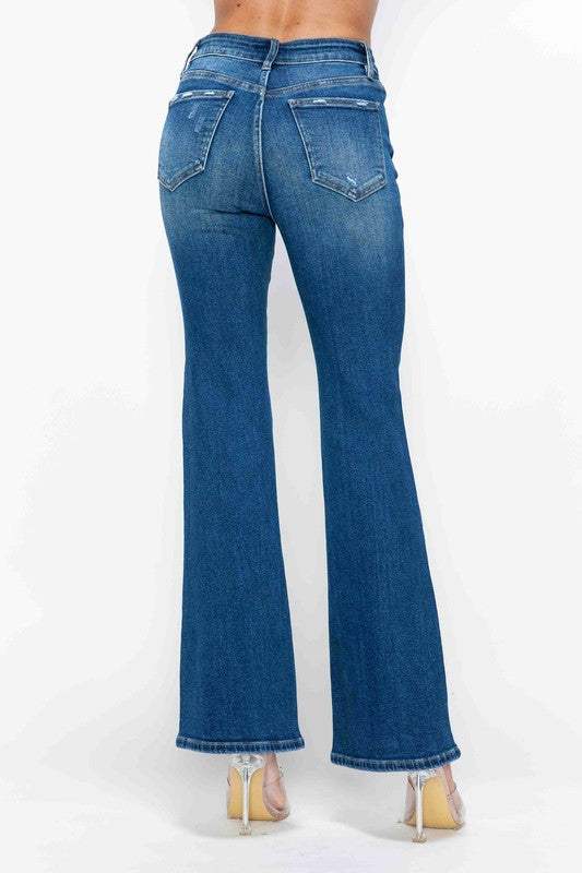bytos Full Size High Rise Bootcut Jeans with Pockets - Trendsi - Flyclothing LLC