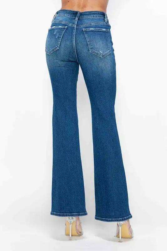 bytos Full Size High Rise Bootcut Jeans with Pockets - Trendsi - Flyclothing LLC