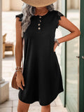 Lace Detail Cap Sleeve Mini Dress - Trendsi