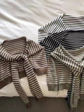 Striped Contrast Knit Wrap - Trendsi