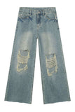 Men's Raw Hem Distressed Jeans - Trendsi - Flyclothing LLC