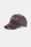 Zenana Washed ATLANTA Embroidered Baseball Cap - Trendsi - Flyclothing LLC