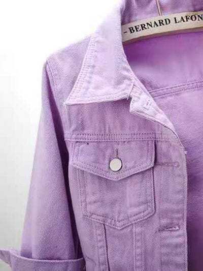 Full Size Cropped Denim Jacket Plus Size - Trendsi - Flyclothing LLC