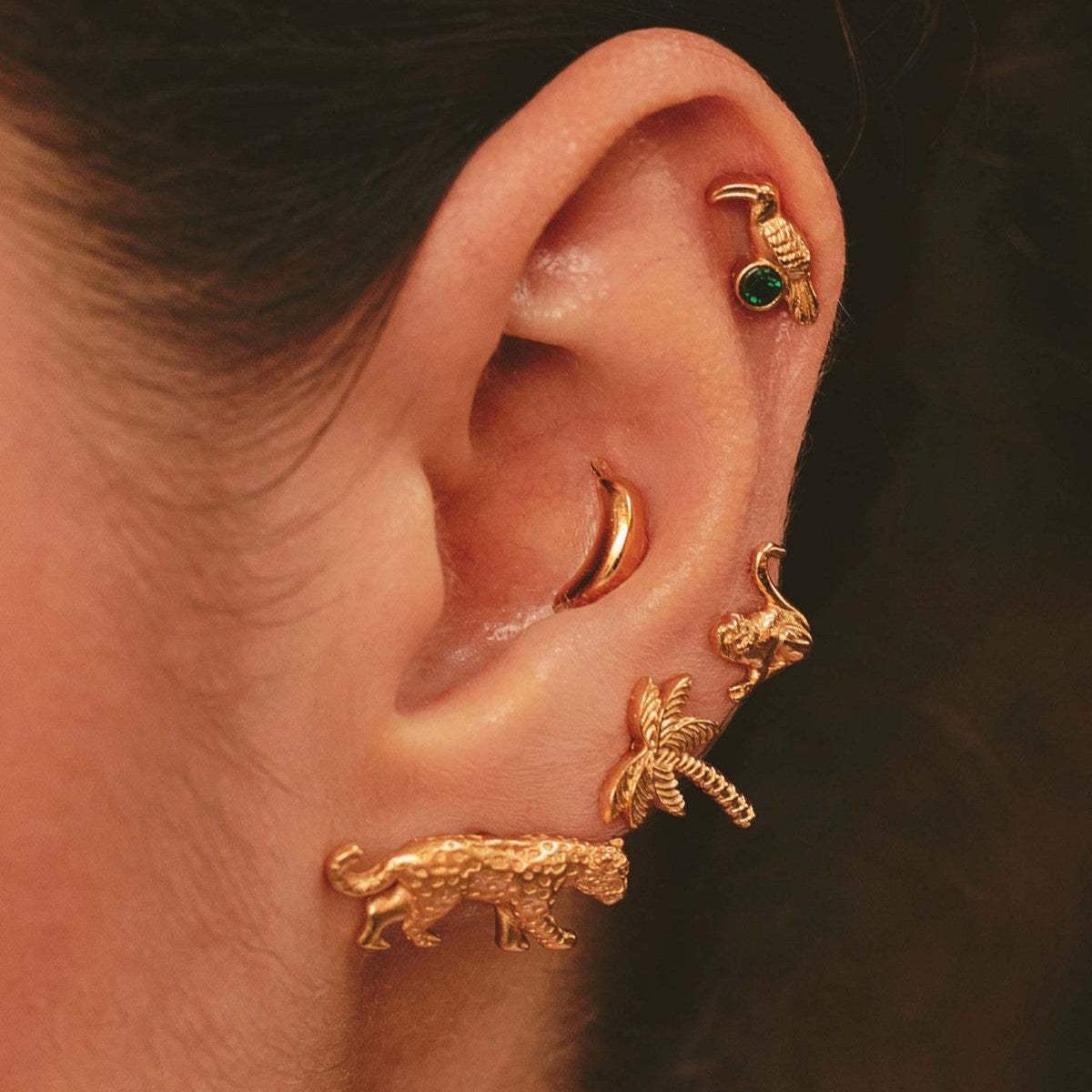 Fashionable And Cute Stainless Steel 18K Gold-plated Earrings - My Store - Flyclothing LLC