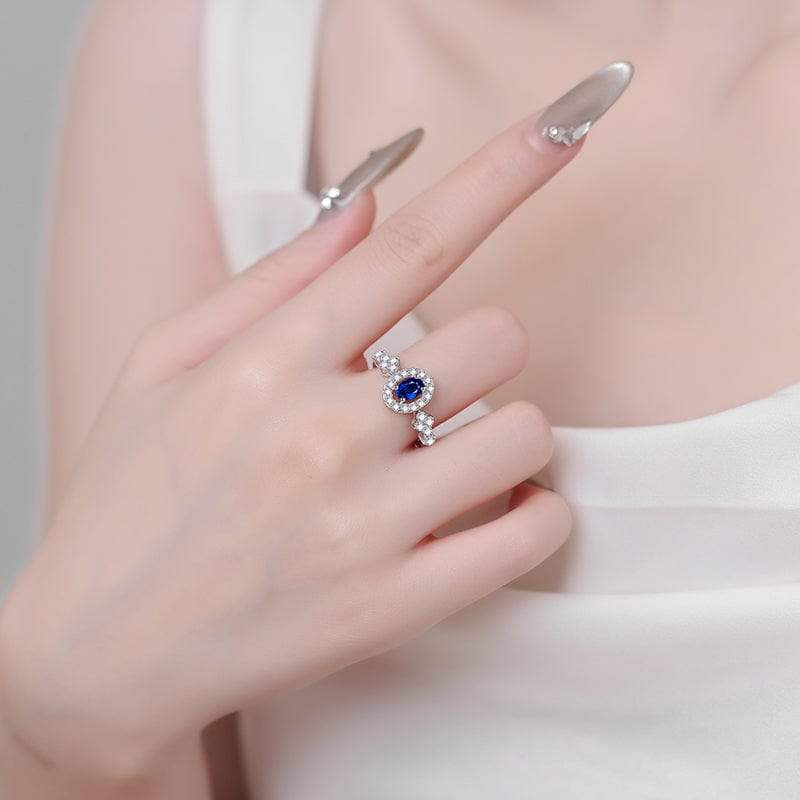 925 Sterling Silver Moissanite Ring - Trendsi - Flyclothing LLC