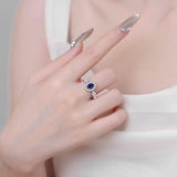 925 Sterling Silver Moissanite Ring - Trendsi - Flyclothing LLC