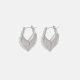 Titanium Steel Leaf Shape Earrings - Trendsi - Flyclothing LLC