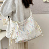 Contrast Texture Shoulder Bag - Trendsi - Flyclothing LLC