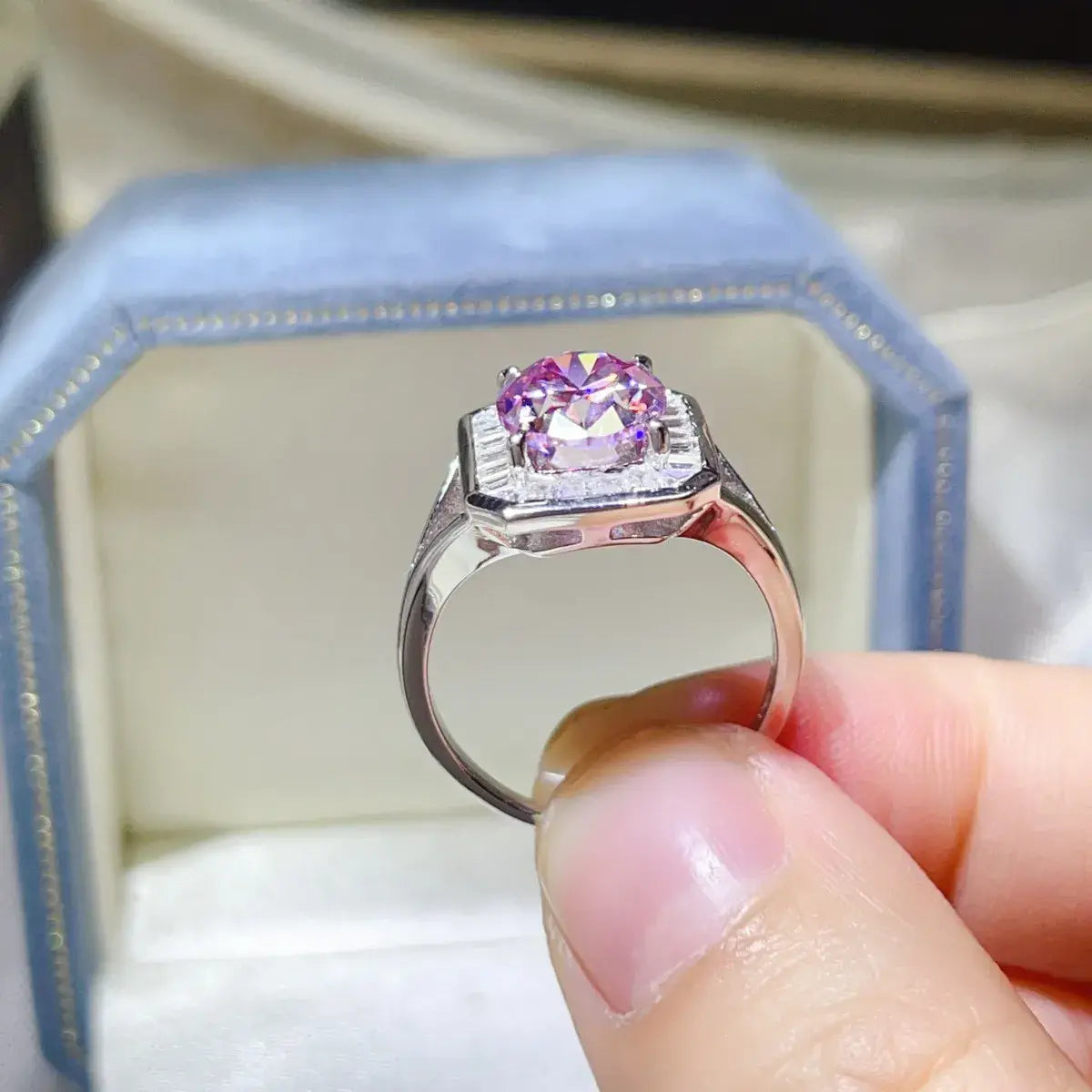 3 Carat Moissanite Square Ring - Trendsi - Flyclothing LLC