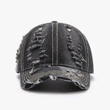 Distressed Adjustable Cotton Baseball Cap - Trendsi