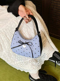 Printed Bow Shoulder Bag - Trendsi - Flyclothing LLC