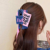 Acrylic Braided Rope Hair Claw Clip - Trendsi - Flyclothing LLC