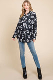 BOMBOM Animal Print Button Up Knit Shacket - Trendsi - Flyclothing LLC