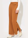 Slit Wide Leg Pants with Pockets - Trendsi - Flyclothing LLC