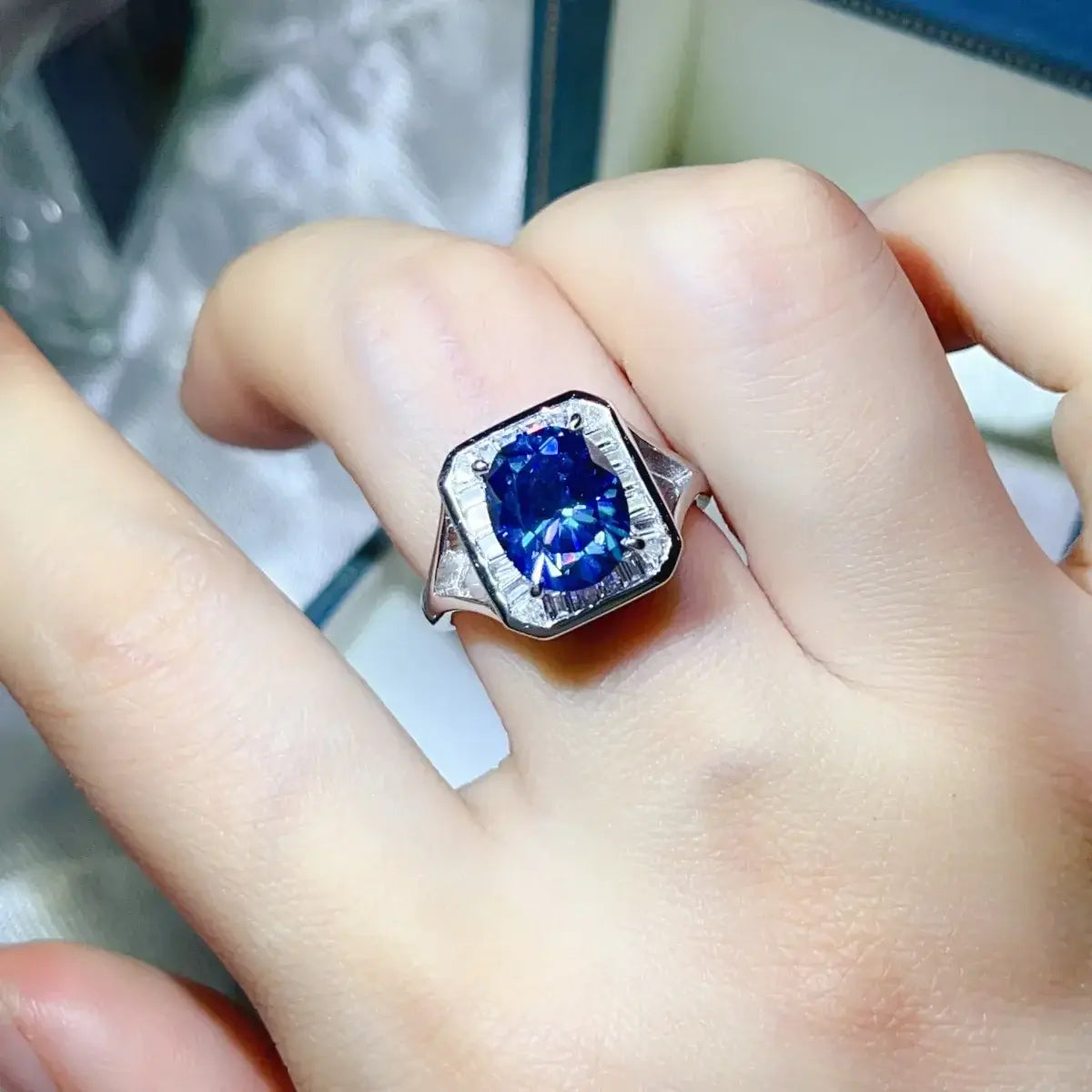 3 Carat Moissanite Square Ring - Trendsi - Flyclothing LLC