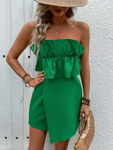 Ruffled Tube Romper - Trendsi - Flyclothing LLC