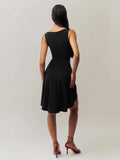 High-Low Round Neck Sleeveless Dress - Trendsi - Flyclothing LLC