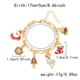 Christmas 18K Gold-Plated Charm Bracelet - Trendsi - Flyclothing LLC