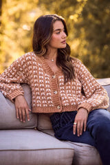 SO ME Soft Chenille Yarn Textur Button Sweater Cardigan - Trendsi - Flyclothing LLC