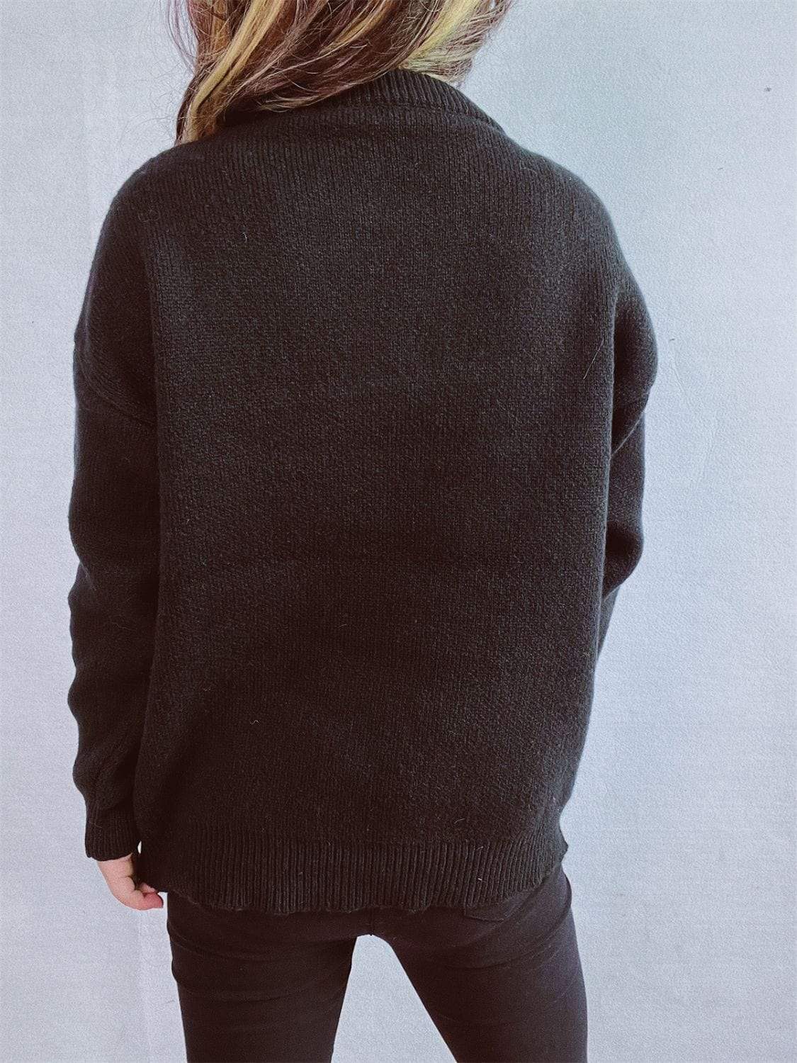 Christmas Tree Round Neck Long Sleeve Sweater - Trendsi - Flyclothing LLC