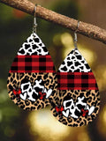 Printed PU Leather Dangle Earrings - Trendsi