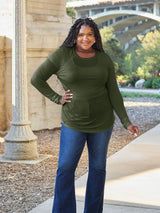 Basic Bae Full Size Round Neck Long Sleeve T-Shirt - ShopBasicbae - Flyclothing LLC