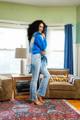 Judy Blue Mid Rise Thermal Bootcut Jeans - Trendsi - Flyclothing LLC