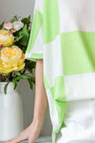 HOPELY Checkered Waffle Oversized T-Shirt - Trendsi - Flyclothing LLC