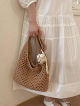 Crochet Knit Shoulder Bag - Trendsi - Flyclothing LLC