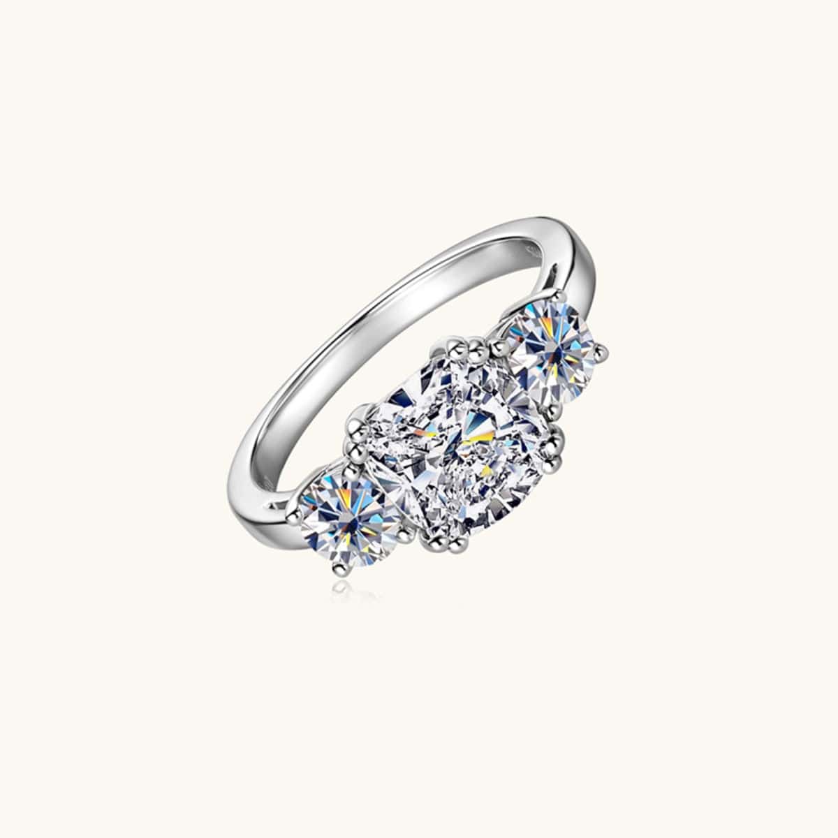 3.5 Carat Moissanite 925 Sterling Silver Ring - Trendsi