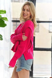 ADORA Ruffle Detail Adorable Sweater - Trendsi