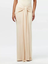 Sleeveless Mock Neck Knot Front Maxi Dress - Trendsi - Flyclothing LLC