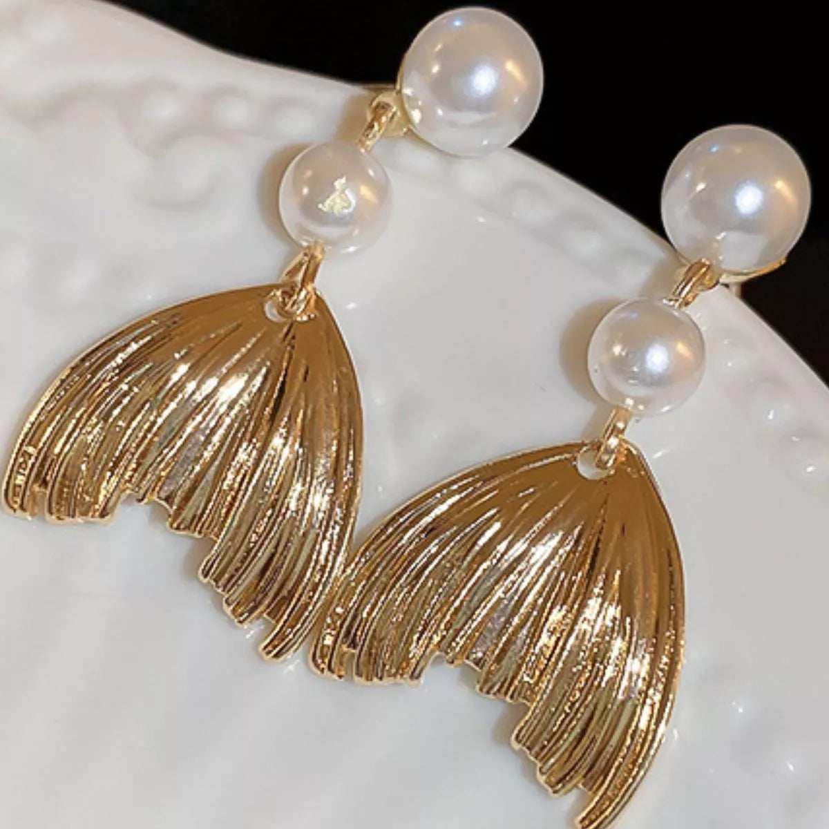 18K Gold-Plated Alloy Geometric Earrings - Trendsi - Flyclothing LLC