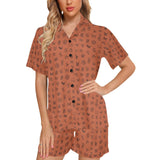 Baha Ranch Mini Rust Cattle Brands Women's Western Pajama Set