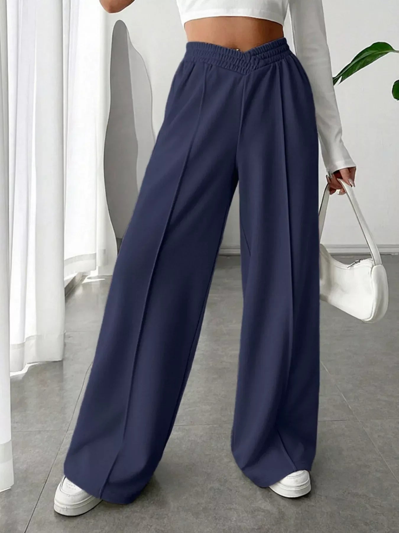 Wide Leg High Waist Pants - Trendsi - Flyclothing LLC