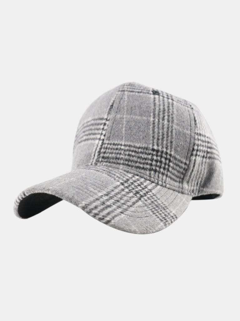 Plaid Adjustable Cotton Baseball Cap - Trendsi - Flyclothing LLC