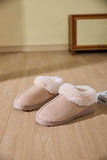 Faux Fur Round Toe Platform Slippers - Trendsi - Flyclothing LLC