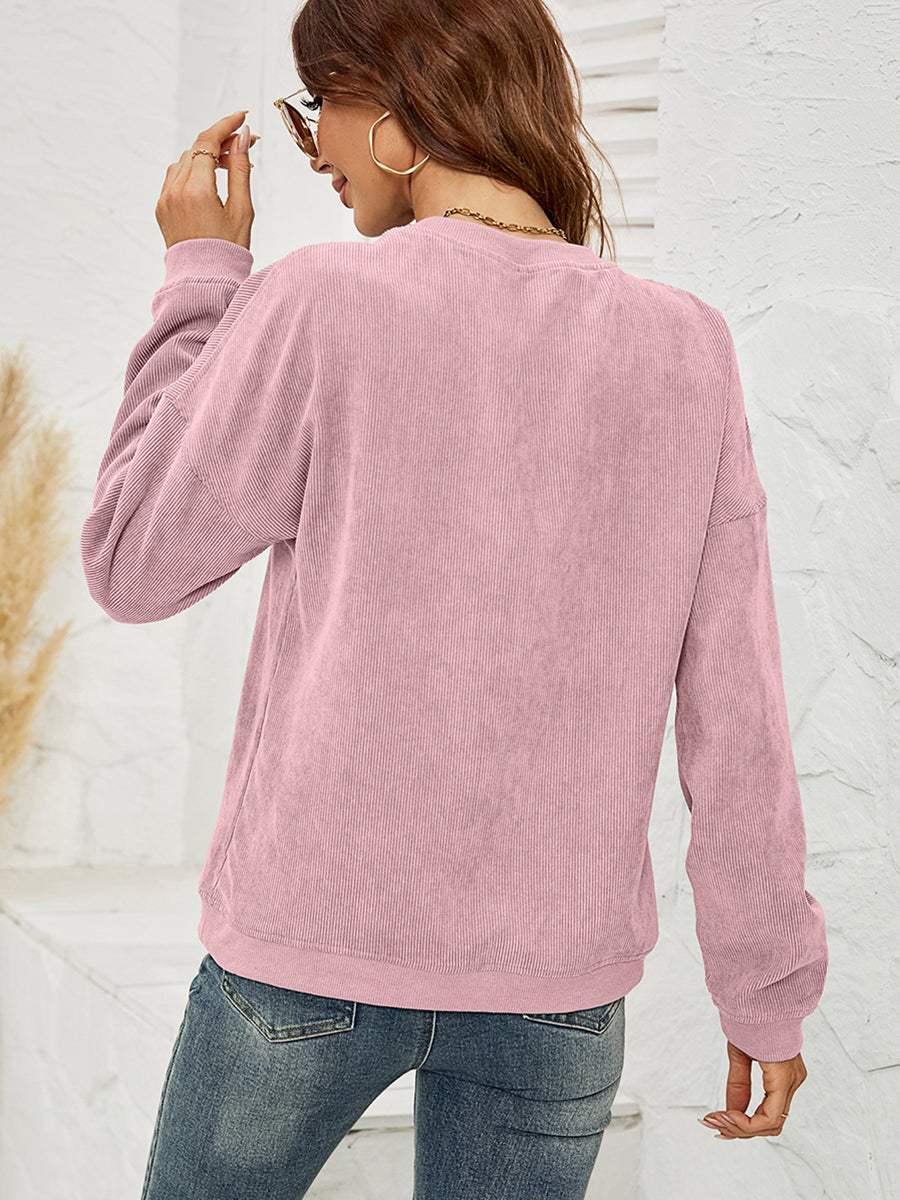 Round Neck Long Sleeve MAMA Graphic Sweatshirt - Trendsi - Flyclothing LLC