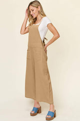 Double Take Full Size Texture Sleeveless Wide Leg Overall - Trendsi - Flyclothing LLC