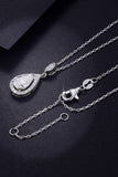 1.5 Carat Moissanite 925 Sterling Silver Teardrop Necklace - Trendsi