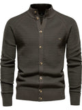 Men's Button Down Long Sleeve Cardigan - Trendsi - Flyclothing LLC