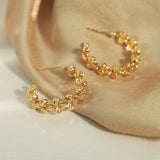 Titanium Steel C-Hoop Earrings - Trendsi - Flyclothing LLC
