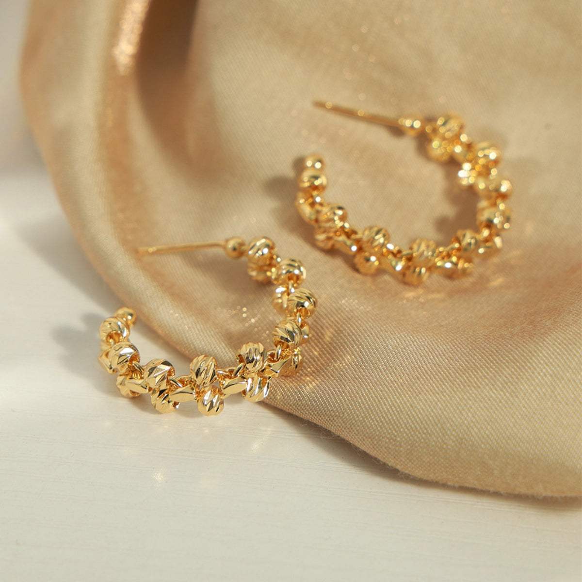 Titanium Steel C-Hoop Earrings - Trendsi - Flyclothing LLC