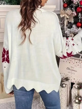 Christmas Tree Pattern Round Neck Sweater - Trendsi - Flyclothing LLC