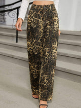 Leopard Jeans with Pockets - Trendsi - Flyclothing LLC