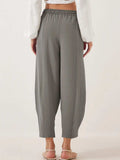 Full Size Drawstring Cropped Jogger Pants Plus Size - Trendsi - Flyclothing LLC